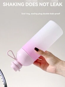 1PC/600ML-大容量磨砂渐变色水杯 - 男女学生运动水杯 - 户外运动健身水杯 - 户外便携水杯 - 彩色 - 查看 8