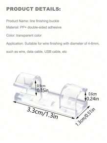 1 包 20/40/60/80 个透明自粘式电缆夹、圣诞灯夹、电缆管理整理器 - 适用于家庭、办公室、汽车、办公桌、卧室的粘性线夹，是送给男士、女士、父母的理想礼物