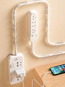 1 包 20/40/60/80 个透明自粘式电缆夹、圣诞灯夹、电缆管理整理器 - 适用于家庭、办公室、汽车、办公桌、卧室的粘性线夹，是送给男士、女士、父母的理想礼物