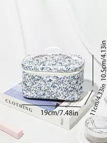 1 pieza Bolso organizador de maquillaje y cosméticos de gran capacidad, bolso de aseo para viaje, estuche de tocador plegable para herramientas de belleza, brochas de maquillaje, lápices de cejas, sombras de ojos, joyas, ropa interior, cepillo de dientes, productos para el cuidado de la piel, cepillo de pelo, esmalte de uñas, perfume, artículos de papelería, electrónicos - regalo de vacaciones