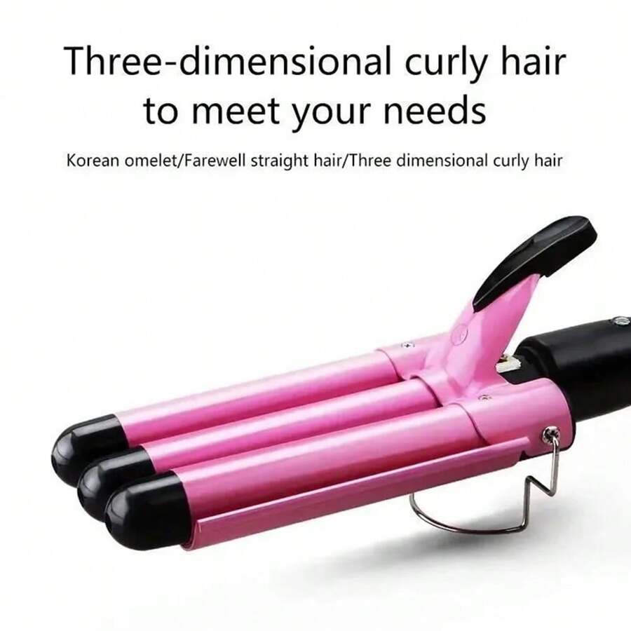 Triple Barrel Hair Waver, Ceramic Curling Iron With Adjustable