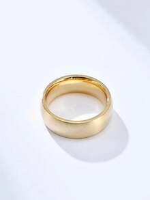 中性款不锈钢戒指，8 毫米经典黑色拉丝哑光饰面，简约戒指，男女订婚承诺戒指，复古简约风格，周年纪念礼物珠宝 - 8mm內外球啞光 - 查看 3