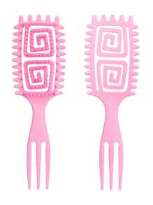2025新款卷发造型梳,男女通用,轻松打造卷发造型,减少毛躁和断裂,干湿两用 - Candybrush - 彩色 - 查看 19