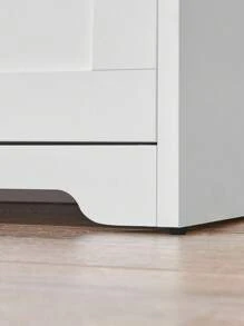 VASAGLE Banco de Zapatos, Zapatero de Entrada con Puerta Plegable, Divisor Interior Ajustable, con Asas Laterales Recortadas, 80 x 30 x 46 cm, Blanco - Blanco - Ver 8