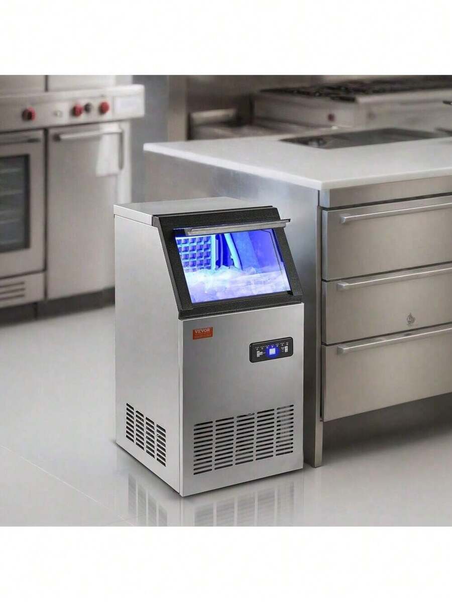 VEVOR Commercial Ice Maker Undercounter Ice Cube Machine Freestanding