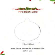 50pcs Round Acrylic Blank Ornaments For DIY Craft, Christmas Tree Hanging Decor, Home Decor, Family Party, Theme Party, Outdoor Garden Decoration,Christmas - Multicolor - View 7