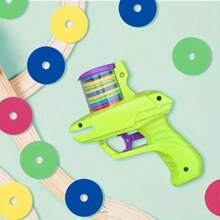 Ensemble de lance-jouets interactifs avec disques en mousse - Lance-jouets manuels pour cadeau d'amateurs de chats/chiens et jeux d'amour de maman de chien/chat. Jouet en plastique sans piles - Disques colorés pour jeux de fête et activités amusantes