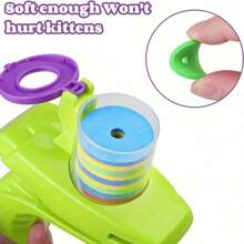 Ensemble de lance-jouets interactifs avec disques en mousse - Lance-jouets manuels pour cadeau d'amateurs de chats/chiens et jeux d'amour de maman de chien/chat. Jouet en plastique sans piles - Disques colorés pour jeux de fête et activités amusantes