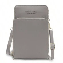 ONDA SHOP Crossbody Crossbody Bag For Cell Phone Women Lady - Grey - View 1