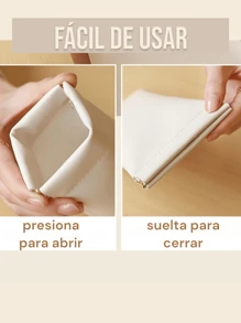 4pz Mini Monedero De PU Para Mujer Varios Colores