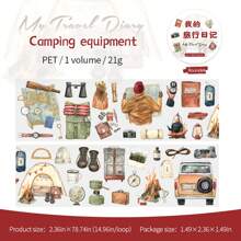 1 Cuộn Nhật Ký Du Lịch Tự Làm Nhãn Dán Trang Trí Cho Sổ Lưu Niệm - Nhiều màu - Xem 11