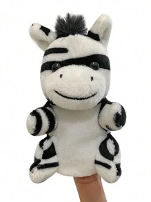 Muñecos de peluche con forma de dedos de León, Tigre, Elefante, Jirafa y Cabra, títeres de animales del bosque para espectáculos
