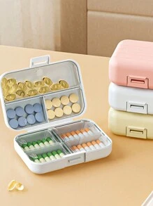 1 hộp đựng thuốc mini 7 ngày di động, hộp đựng thuốc có ngăn, hộp đựng thuốc, chất liệu PP - Nhiều màu - Xem 8
