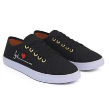 Women's Casual Tennis Shoes Faith Sneakers Low Sole - 黑色 - 查看 5