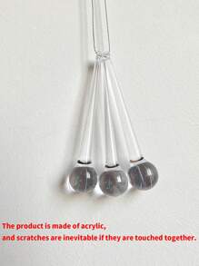 6 piezas Colgante de pared con diseño de gota de agua - transparente - Ver 3