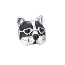 1 件爱心狮子大象小动物招财猫熊猫串珠镂空粉色吊坠珠适用于原创手链项链手链珠子 DIY 珠宝制作礼物送给女士 - 銀色 - 查看 5