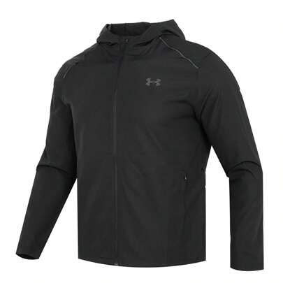 Under Armour Vêtements de sport pour homme, tenue d'entraînement, veste à capuche UA Launch, style printemps/automne, veste décontractée confortable et douce, coupe ajustée. Si vous préférez une coupe plus ample, nous vous recommandons de commander une taille au-dessus.