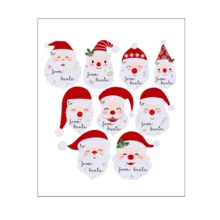 4/10 tờ/gói Nhãn dán Ông già Noel, Nhãn dán quà tặng Giáng sinh, Nhãn dán trang trí quà tặng Giáng sinh, Nhãn dán thiệp chúc mừng Giáng sinh, Đồ trang trí Giáng sinh - Nhiều màu - Xem 1