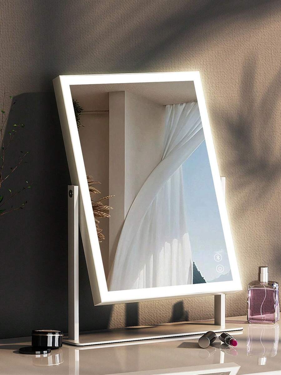 FENCHILIN Makeup Mirror With Bluetooth Speaker, 30cm X 41cm Vanity