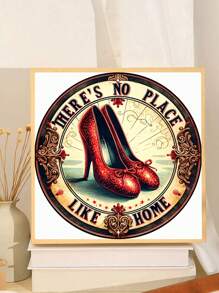 Bộ dụng cụ làm tranh kim cương 5D DIY - "Không nơi nào bằng nhà" Giày cao gót màu đỏ, Bộ dụng cụ vẽ tranh đầy đủ cho người mới bắt đầu, Đồ thủ công không khung - Nhiều màu - Xem 10