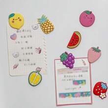 1 miếng dán tủ lạnh hình trái cây hoạt hình dễ thương được cá nhân hóa 3D miếng dán từ tính - Nhiều màu - Xem 9