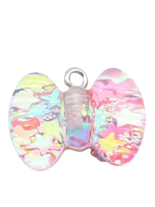 Bộ 4 chiếc ống hút, hộp quà hình sao biển, sao năm cánh, trái tim, nơ, bộ trang trí cốc treo thời trang & sáng tạo cho bé gái, phụ kiện cốc - Nhiều màu - Xem 6