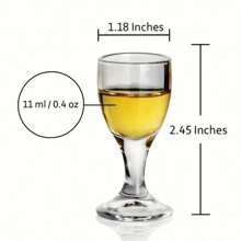 6pcs/Set Mini Sake Cups - 0.37oz Reusable Insulated Glass Sake Cups, Multipurpose, Birthday, Christmas, New Year Gift