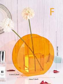 1 件亚克力多色透明花瓶，不对称形状家居插花，简约北欧风格咖啡桌桌面装饰 - 彩色 - 查看 13