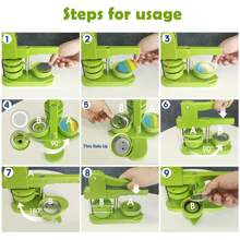 Button Machine, Badge Button Maker 58mm/2.08in, DIY Badge Press Machine With 100 Accessories & Circle Cutter, Rotatable Green Blanks Button Blanks Make Badge Maker Machine - Green - View 4