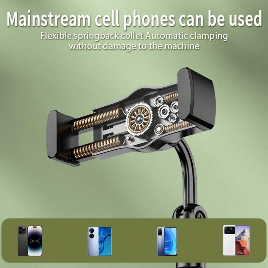 Phone Holder Adjustable Desk Phone Hook, Slotted Disc Telescopic 360