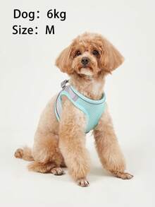 舒适安全的宠物背带：柔软网状猫狗背心，带反光条，适合小型和中型犬，不包括绳索 - 綠色 - 查看 4