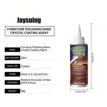 JAYSUING 1pc 50ml Furniture Polishing Agents Multipurpose Wooden Floor Maintenance Shiny Wear Resistant Long-Lasting Protection Chairs Cabinet Care Refurbishment Household Product - Brown Blue White - View 2