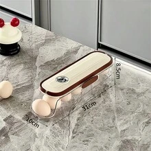 Caixa de armazenamento de ovos, refrigerador, cozinha doméstica inclinada, recipiente automático de rolamento de ovos de várias camadas - Multicolorido - Ver 7