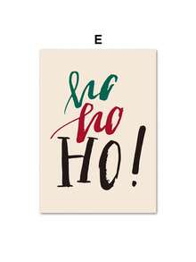 1 件圣诞树礼物圣诞老人幼儿园节日海报印刷品节日帆布画墙壁艺术图片儿童房家居装饰无框架 - 彩色 - 查看 16