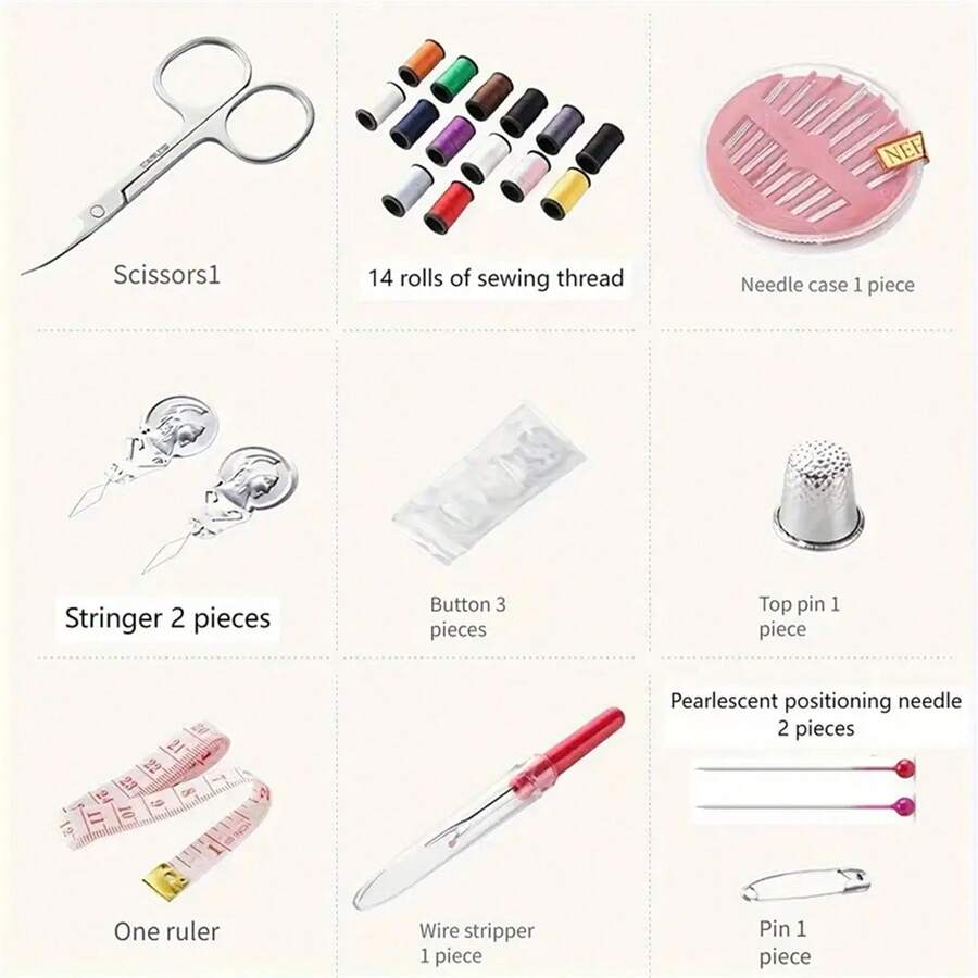 Portable Sewing Kit Home Travel Sewing Tool & Repair Kit With