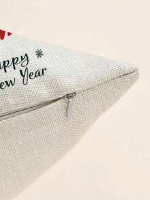 1 vỏ gối in họa tiết cây thông Noel bằng vải lanh - Trang trí nhà thời trang cho phòng khách, phòng ngủ và xe hơi | Polyester có thể giặt được có khóa kéo - Nhiều màu - Xem 4