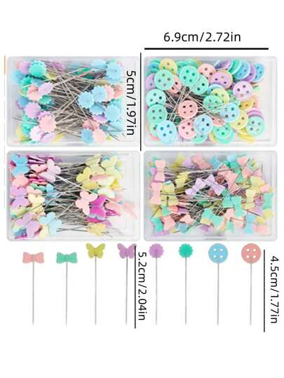 100pcs/400pcs Push Pins, Colored Pearl Buttons, Bows, Decorative Pins, Sewing, Clothing, Tailoring