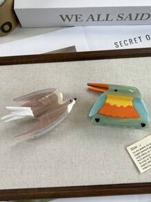 New Creative Acrylic Claw Hair Clips, Unique Design Stars, Sun, Hair Claw Hair Accessories For Girls, Cute & Lovely New Acrylic Hair Clips With Bird, Animal, Swallow Decor For Buns & Ponytails,Claw Clips,Hair Jaw Clip,Hair Clutch Fall Winter For Vacation Outfits Woman