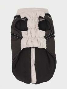 Waterproof And Warm Fleece Dog Coat For Small, Medium, And Large Dogs, Reflective And Adjustable With Zipper Closure - Beige - View 6