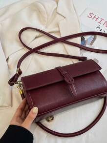 Casual Chic Small Square Shoulder Bag, Popular Crossbody Bag, Fall Seasonal New Arrival - Red - View 8