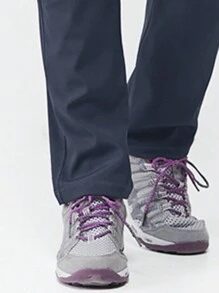 女士户外保暖休闲裤，防风防水，适合冬季远足、露营、徒步旅行 - 深灰色 - 查看 5