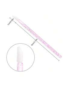 50pcs/Set Crystal Lip Brushes, Disposable Lip Makeup Brushes Applicator Tool Kit - Hot Pink - View 3
