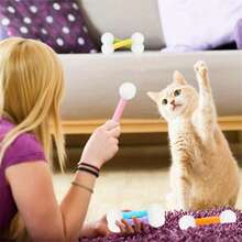 1 件，耐咬耐磨宠物玩具柔软毛绒猫狗互动玩具咀嚼材料柔软便携猫薄荷清洁棉签玩具适用于室内外宠物猫狗磨牙训练 - 彩色 - 查看 4