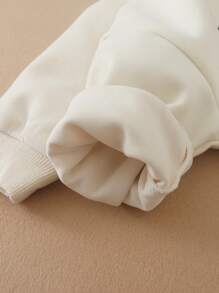 Áo khoác dài tay cổ đứng cho bé gái mùa thu đông - Màu be - Xem 4