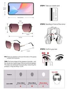 Kính mát cổ điển thời trang khung kim loại vuông Retro bằng nhựa, trang trí cho kỳ nghỉ du lịch ngoài trời, bãi biển, bảo vệ tia UV, trang phục cơ bản hợp thời trang và phù hợp với áo len, quần jean, quần nỉ, áo khoác hoodie, váy và áo sơ mi dài tay - Nhiều màu - Xem 5