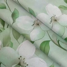 2pcs/Set Rose Flower Printed Blackout Window Curtain With Metal Grommets