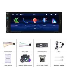 Single Din Car Radio With Apple Carplay Android Auto 6.86" HD Touchscreen Car Stereo With Bluetooth 5.0 FM Radio Support Mirror Link USB&Type-C Head Unit With Rear View Camera + Car Audio Remote Control - 6.9英寸 - 查看 8