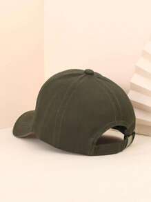 1 件男女通用时尚棒球帽，户外防晒鸭舌帽，夏季 - 軍綠色 - 查看 3