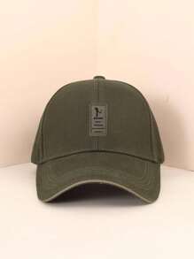 1 件男女通用时尚棒球帽，户外防晒鸭舌帽，夏季 - 軍綠色 - 查看 2