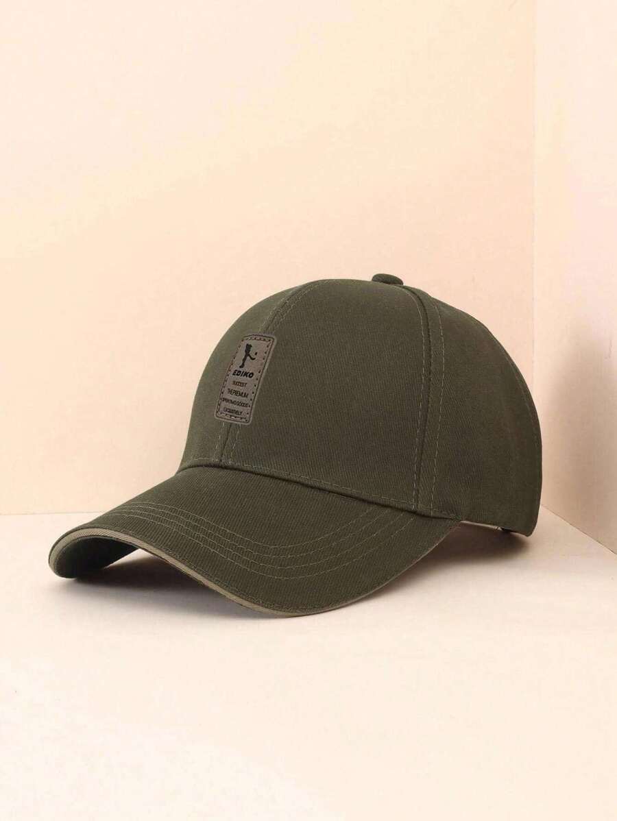 1 件男女通用时尚棒球帽，户外防晒鸭舌帽，夏季 - 軍綠色 - 查看 1